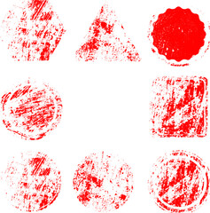 Grunge post Stamps Collection. Banners, Insignias , Logos, Icons, Labels and Badges Set . vector distress textures.blank shapes.