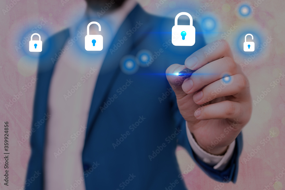 graphics padlock for web data information security application system