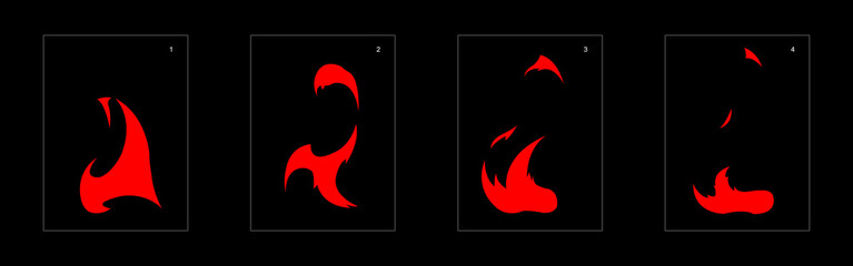 Fire explosion effect. Explosion Animation effect. Animation Sprite sheet for games, cartoon or animation. vector style animation effect 1250.