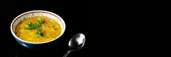 vegetable soup in a white bowl