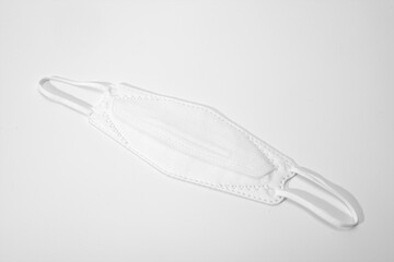 The white protective mask is tiled