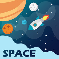 space universe poster. vector illustration	
