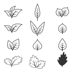 leaf icon vector  design illustration