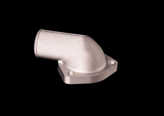 Brand new 3D metal printed technology creating products for the automotive industry cheap strong cast aluminium for old car parts back thermostat for retro vintage vehicle isolated black background