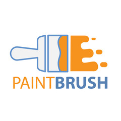 paint brush logo vector illustration