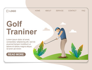 Landing page for golf lovers