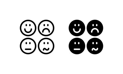 Depressed Stress Showed Emoticon Loneliness Icon, Logo, Vector