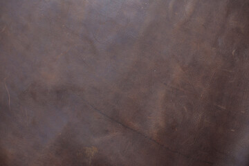 Abstract genuine dark brown leather background