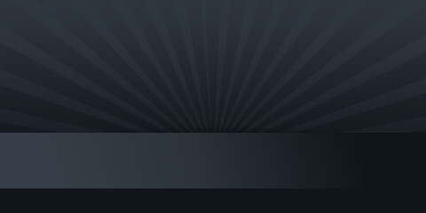 Dark black modern polygonal abstract presentation background. geometric illustration with gradient. background texture design for poster, banner, card and template. Vector illustration with carbon