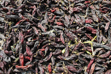Peru, Chillies in the sun to dry