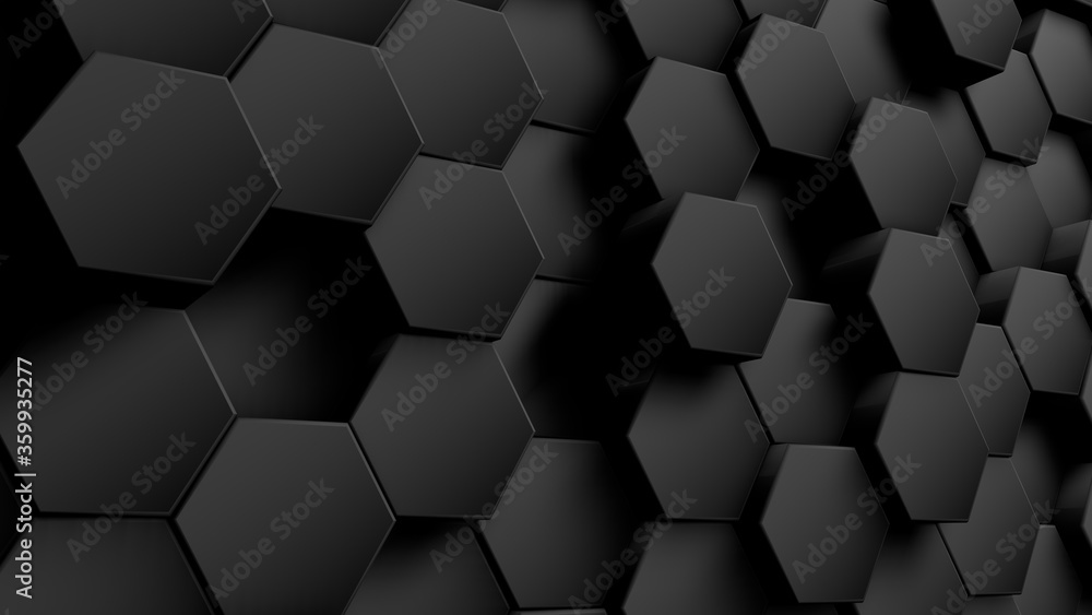 Aufkleber abstract geometric hexagonal background. grunge surface, 3d rendering embossed hexagon , honeycomb w