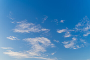 Fototapeta premium BLUE SKY CLEAR Beautiful Cloud Background Weather Beautiful Blue Sky Glowing Cloud Background Weather Weather Nature Sun Films Clouds at Thai-Malaysia Border.