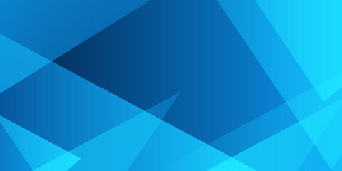 abstract blue background with triangles and rectangle shapes layered in contemporary modern art design