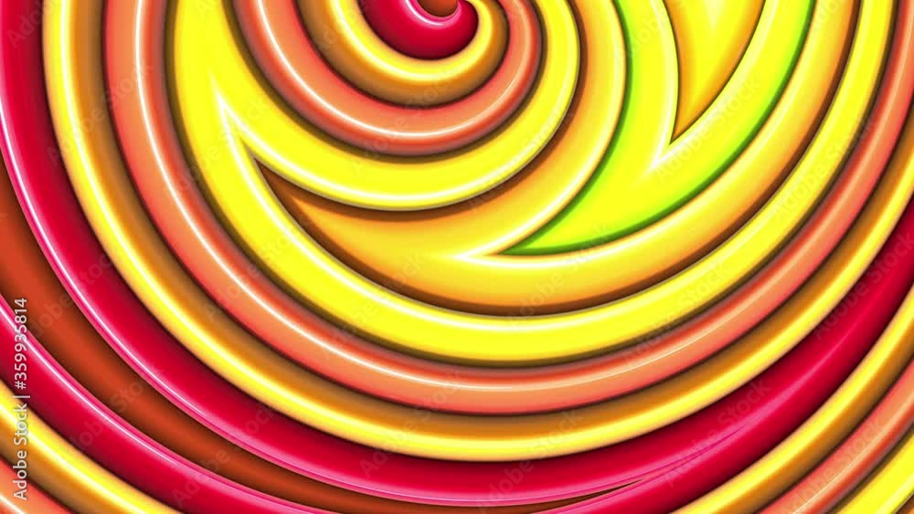 Poster abstract 3d seamless bright rainbow colors background in 4k. multicolored gradient stripes move cycl