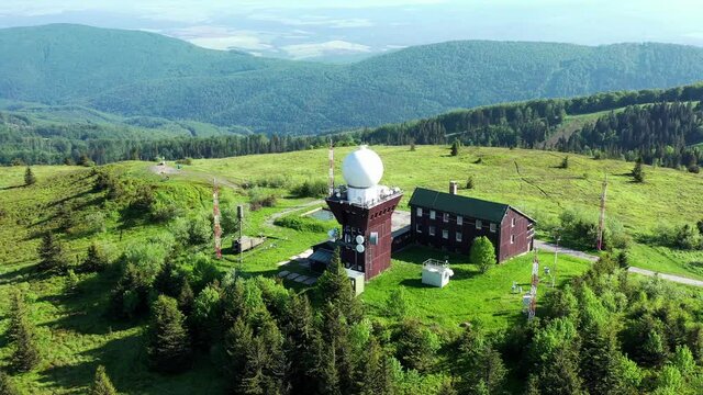 Aerial view of the recreational area Kojsovska Hola in Slovakia
