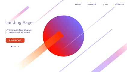 Abstract background, cosmic illustration for landing page © Ekaterina