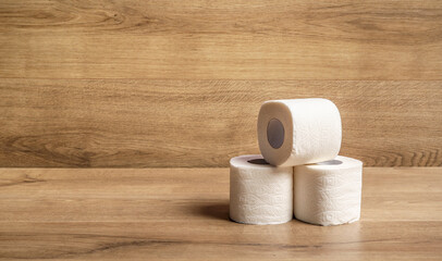 Toilet paper rolls small pile