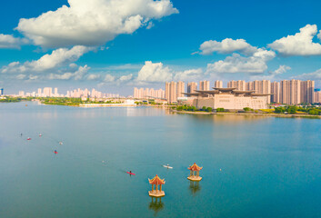 Naklejka premium Li Lake scenic spot, Wuxi City, Jiangsu Province, China