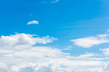 Beautiful cirrus clouds against the blue sky