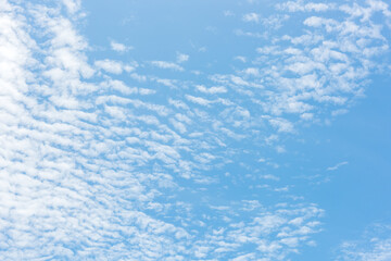 Beautiful cirrus clouds against the blue sky