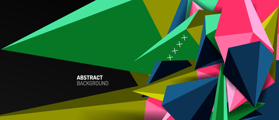 Trendy simple triangle abstract background, dynamic motion concept. Vector Illustration For Wallpaper, Banner, Background, Card, Book Illustration, landing page