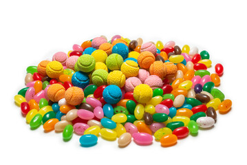 Assorted gummy candies. Jelly  sweets.