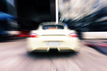 sport car run speed background by blur