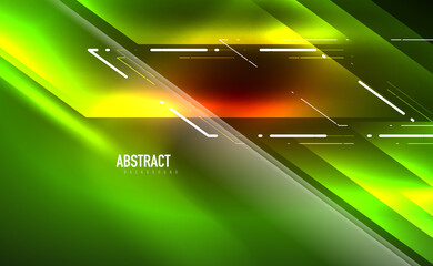 Dynamic neon shiny abstract background. Trendy abstract layout template for business or technology presentation, internet poster or web brochure cover, wallpaper