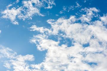 Beautiful cirrus clouds against the blue sky