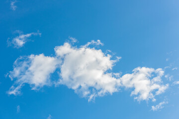 Beautiful cirrus clouds against the blue sky