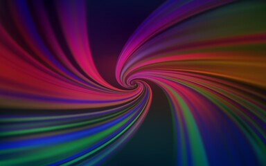 Obraz premium Dark Multicolor vector background with curved lines. Creative illustration in halftone style with gradient. Abstract design for your web site.