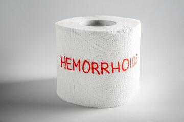 Toilet paper roll, illness concept