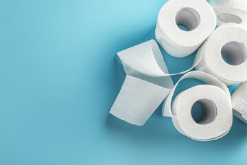Toilet paper rolls pile