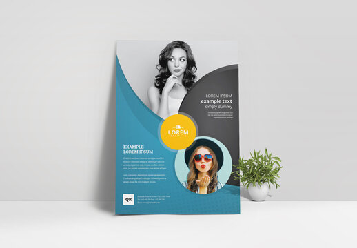 Corporate Business Flyer Layout with Black Accents