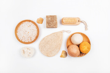 Zero waste concept inspired flatlay with soap