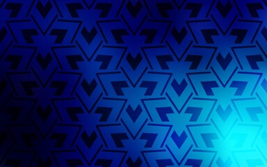 Dark BLUE vector backdrop with lines, triangles. Glitter abstract illustration with triangular shapes. Pattern for websites.