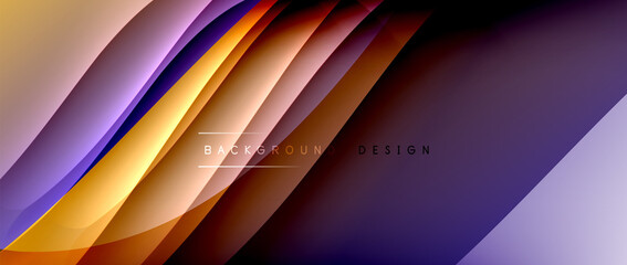 Fluid gradient waves with shadow lines and glowing light effect, modern flowing motion abstract background for cover, placards, poster, banner or flyer