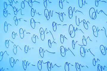 Practice to write Signature on white paper.