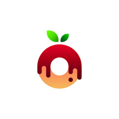 vegan donuts logo design template