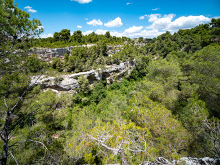 Gravina of Madonna della Scala. The gravina is a typical canyon of Puglia and Basilicata with cave...