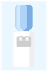 stock vector of a water cooler in flat style