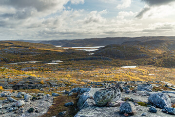 mountain landscape with blue sky