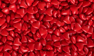 Background of red hearts. 3D rendering illustration.