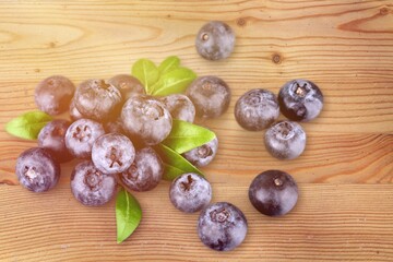 Fresh ripe sweet blueberry collection