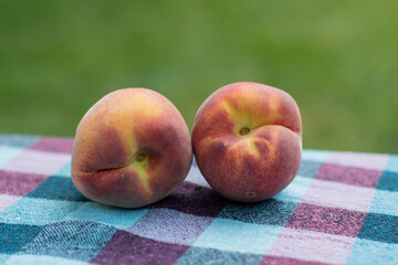peaches on the table