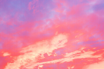 Red Sky in the evening before dusk