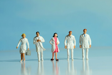 doctors and nurses walking out to work