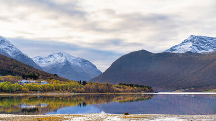 Entlang der E6 in der Nähe von Faernes, Norwegen