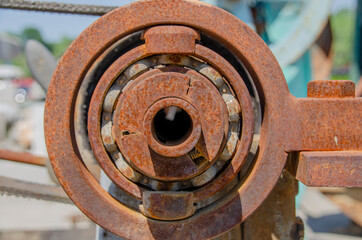 old rusty industrial valve