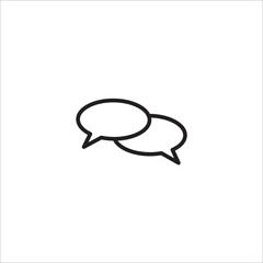 Bubble speech line icon vector